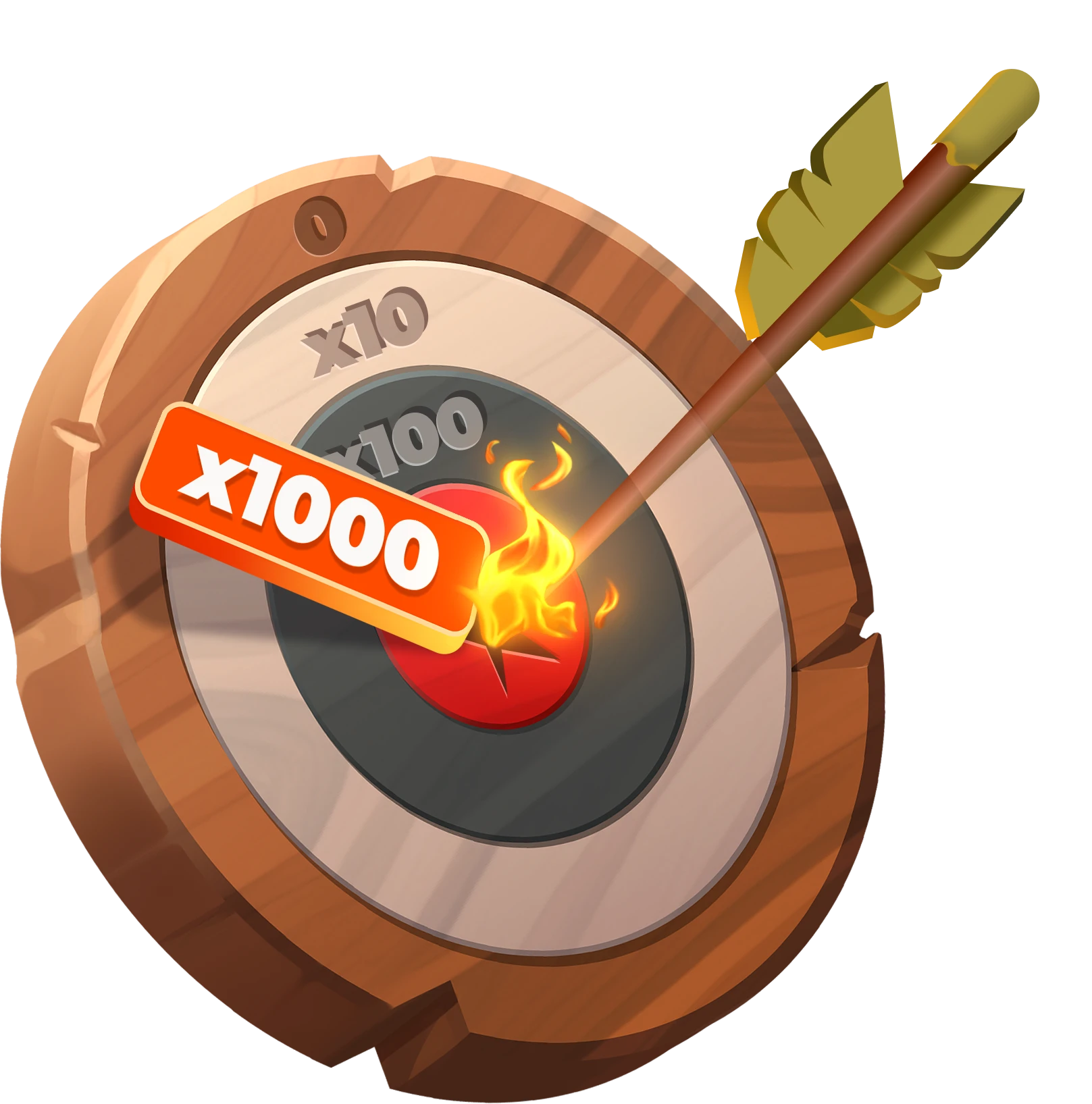 Forest Arrow casino game preview - target board and arrows